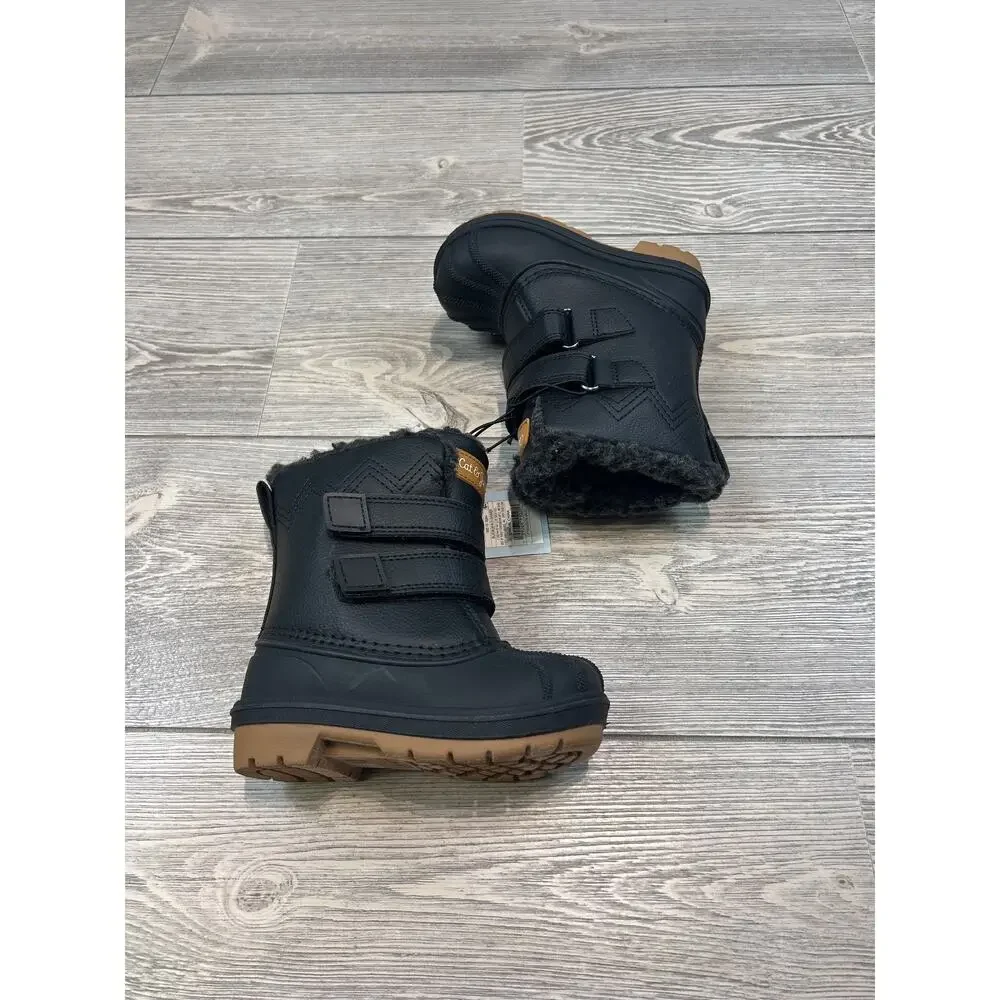 Cat & Jack Toddler Denver Waterproof Snow Boots Black 6 NWT